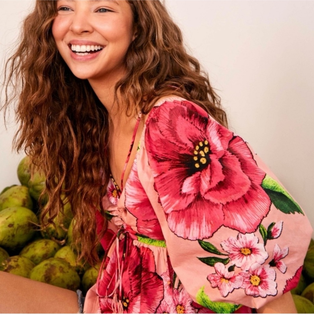 FARM Rio Pink Floral Top
